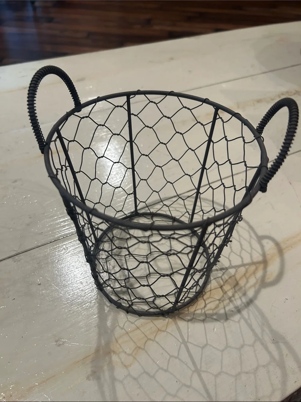 Black Wire Mesh Basket with Handles - Home Accents